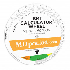 BMI Calculator Wheel - Metric Edition