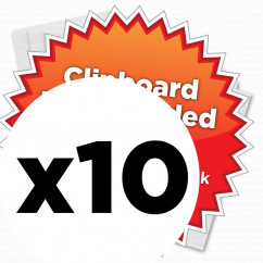 10 Pack - Vertical 11 x 17 MDF Clipboard Notepad