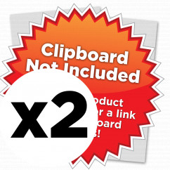 2 Pack - Vertical 11 x 17 MDF Clipboard Notepad - Blank