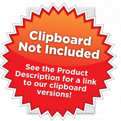 Vertical 11 x 17 MDF Clipboard Notepad