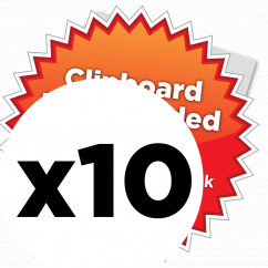 10 Pack - Horizontal 17 x 11 MDF Clipboard Notepad - Blank