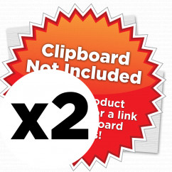 2 Pack - Horizontal 17 x 11 MDF Clipboard Notepad