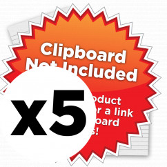 5 Pack - Memo ISO Clipboard Notepads