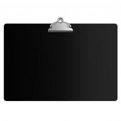 Black Aluminum 17 x11 Ledger Clipboard with Butterfly Clip