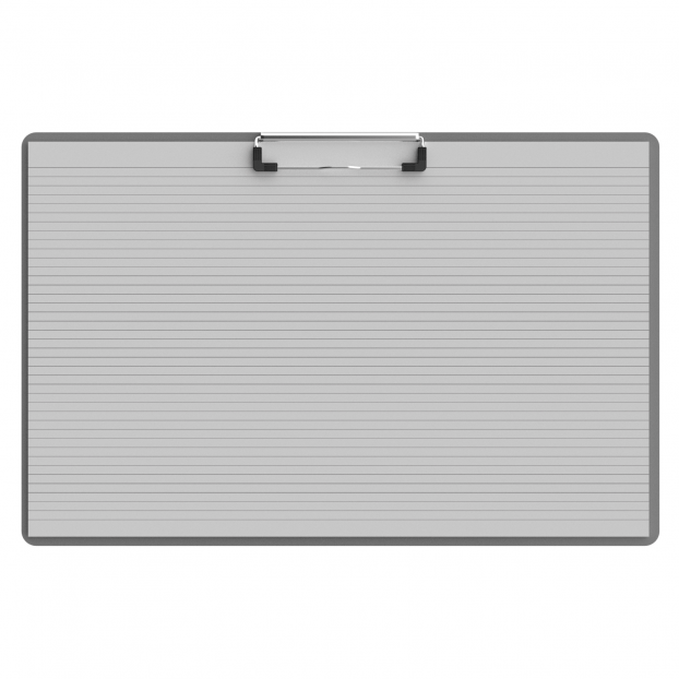 Horizontal Ledger 17 x 11 Aluminum Clipboard - Silver