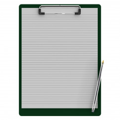 Letter Size 8.5 x 11 Aluminum Clipboard | Green