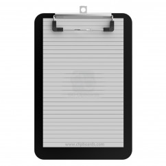 Memo Size 5 x 8 Plastic Clipboard | Black