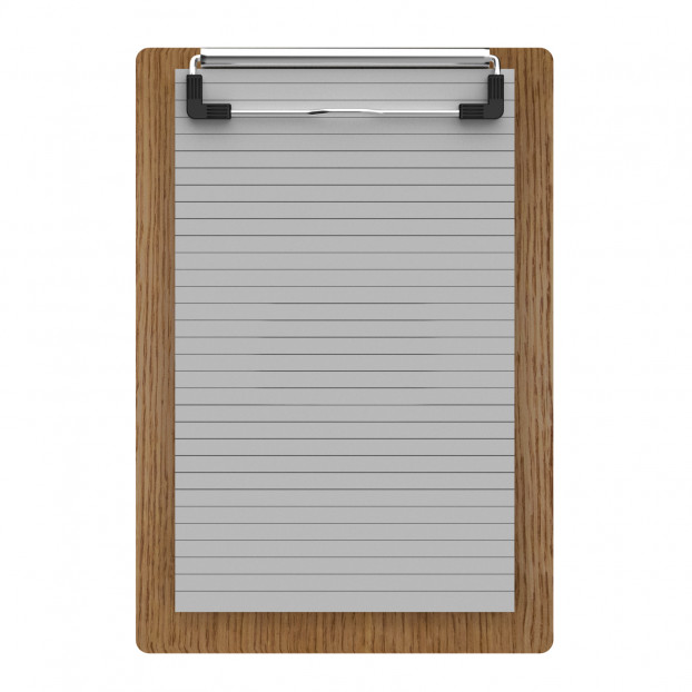 Memo Clipboard Small Clipboard Solid Black Walnut Handcrafted Check Presenter 