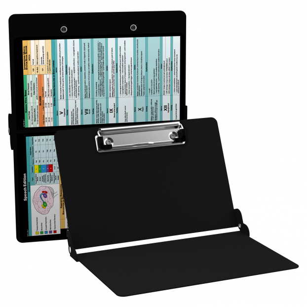 WhiteCoat Clipboard® - Black Speech Language Pathology Edition