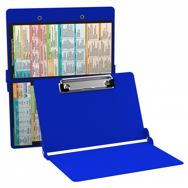WhiteCoat Clipboard® - Blue Diagnostic Sonography Edition
