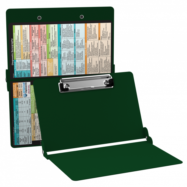 WhiteCoat Clipboard® - Green Diagnostic Sonography Edition
