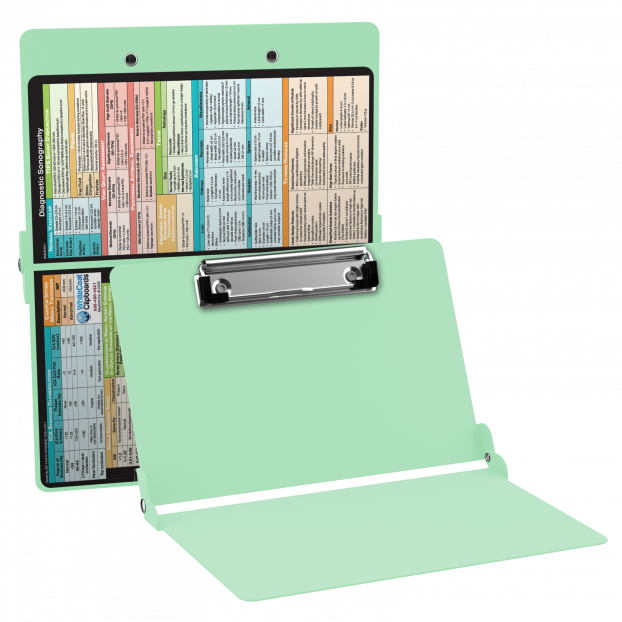 WhiteCoat Clipboard® - Mint Diagnostic Sonography Edition