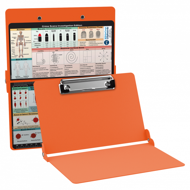 WhiteCoat Clipboard® - Orange Crime Scene Investigation Edition WhiteCoat Clipboard® - Orange Crime Scene Investigation Edition