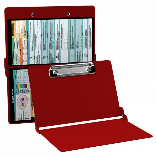 WhiteCoat Clipboard® - Red Speech Language Pathology Edition