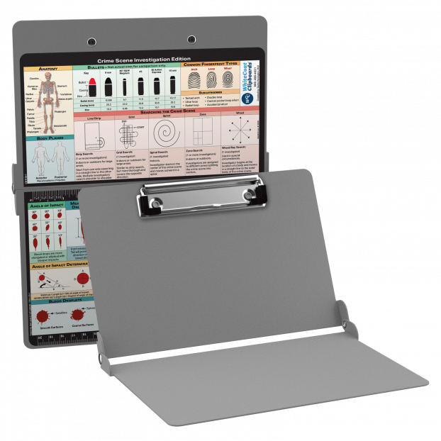 WhiteCoat Clipboard® - Silver Crime Scene Investigation Edition