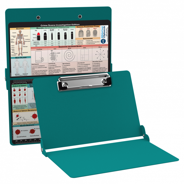 WhiteCoat Clipboard® - Teal Crime Scene Investigation Edition WhiteCoat Clipboard® - Teal Crime Scene Investigation Edition