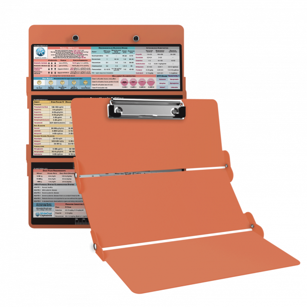 WhiteCoat Clipboard® Trifold - Coral Anesthesia Edition