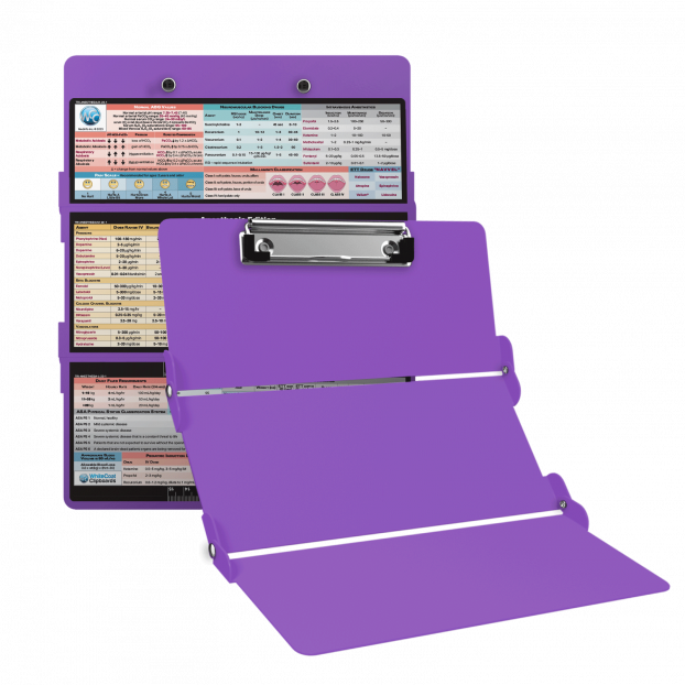 WhiteCoat Clipboard® Trifold - Lilac Anesthesia Edition