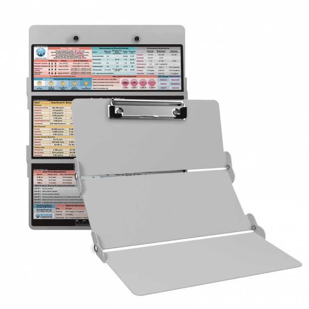 WhiteCoat Clipboard® Trifold - White Anesthesia Edition