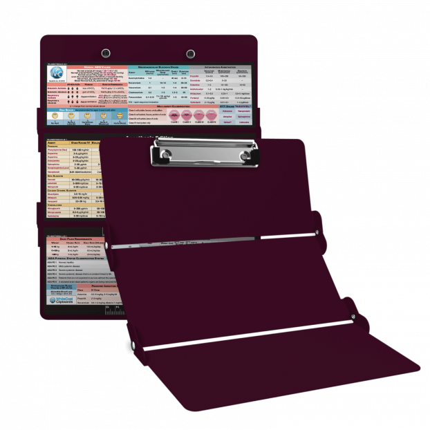 WhiteCoat Clipboard® Trifold - Wine Anesthesia Edition