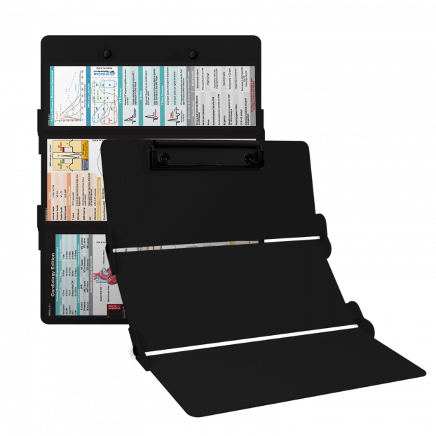 WhiteCoat Clipboard® Trifold - Blackout Cardiology Edition