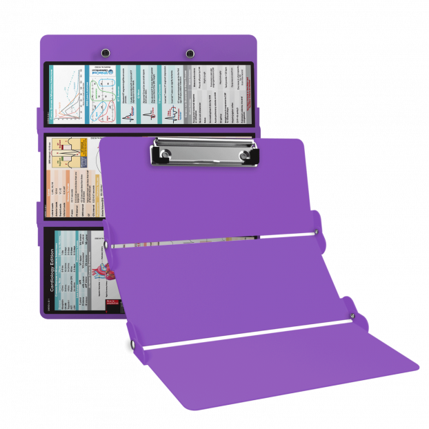 WhiteCoat Clipboard® Trifold - Lilac Cardiology Edition