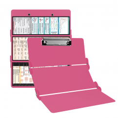 WhiteCoat Clipboard® Trifold - Pink Cardiology Edition