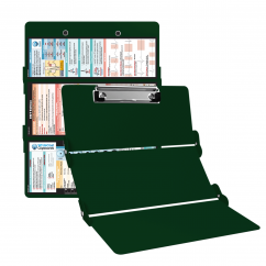 WhiteCoat-Clipboard®- Trifold - Green EMT Edition