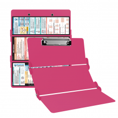 WhiteCoat Clipboard® Trifold - Pink EMT Edition