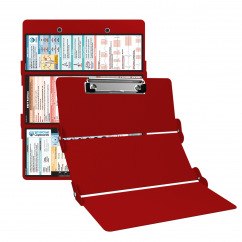 WhiteCoat Clipboard® Trifold - Red EMT Edition