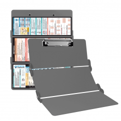 WhiteCoat Clipboard® Trifold - Silver EMT Edition