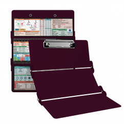 WhiteCoat Clipboard® Trifold - Wine EMT Edition