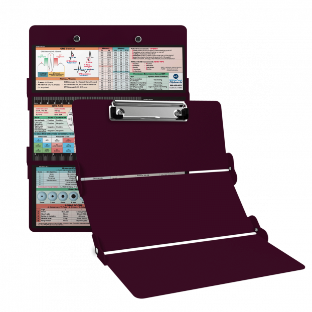 WhiteCoat Clipboard® Trifold - Wine EMT Edition