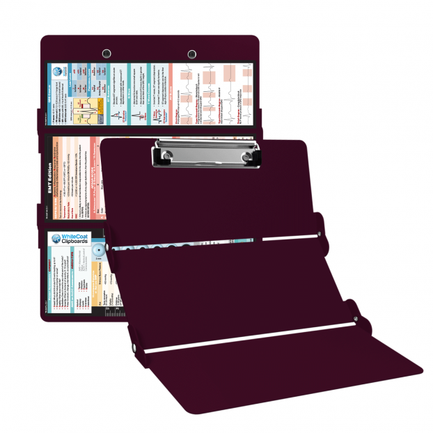 WhiteCoat Clipboard® Trifold - Wine EMT Edition