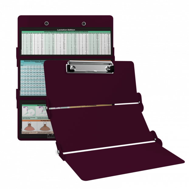 WhiteCoat Clipboard® Trifold - Wine Lactation Consultant Edition