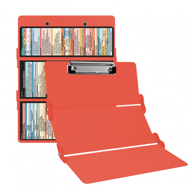 WhiteCoat Clipboard® Trifold - Coral Neonatal Edition
