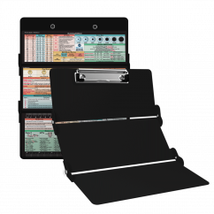 WhiteCoat Clipboard® Trifold - Black Nursing Edition