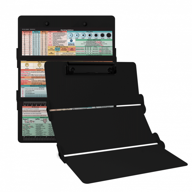 WhiteCoat Clipboard® Trifold - Blackout Nursing Edition