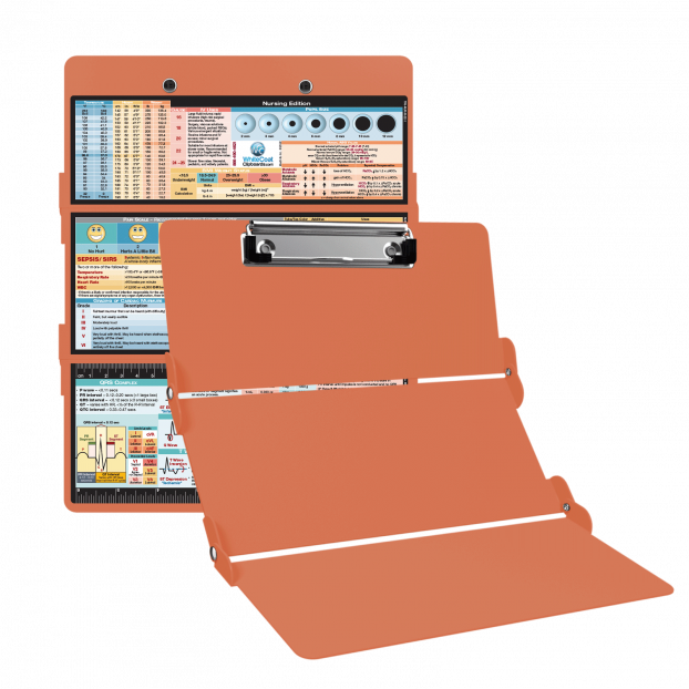 WhiteCoat Clipboard® Trifold - Coral Nursing Edition