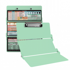 WhiteCoat Clipboard® Trifold - Mint Nursing Edition