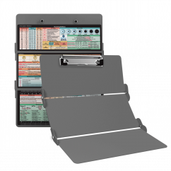 WhiteCoat Clipboard® Trifold - Silver Nursing Edition