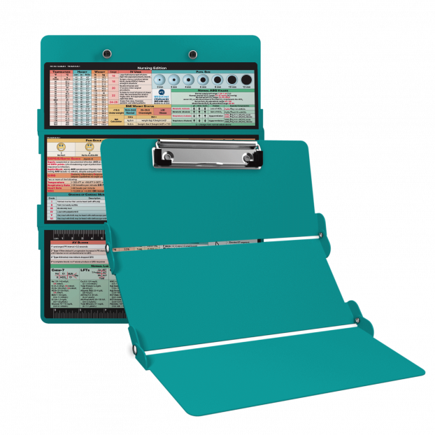 WhiteCoat Clipboard® Trifold - Teal Nursing Edition