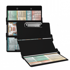 WhiteCoat Clipboard® Trifold - Black Occupational Therapy Edition