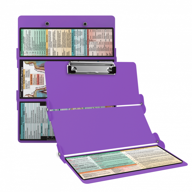 WhiteCoat Clipboard® Trifold - Lilac Occupational Therapy Edition