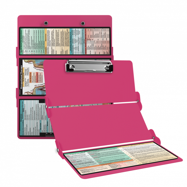 WhiteCoat Clipboard® Trifold - Pink Occupational Therapy Edition
