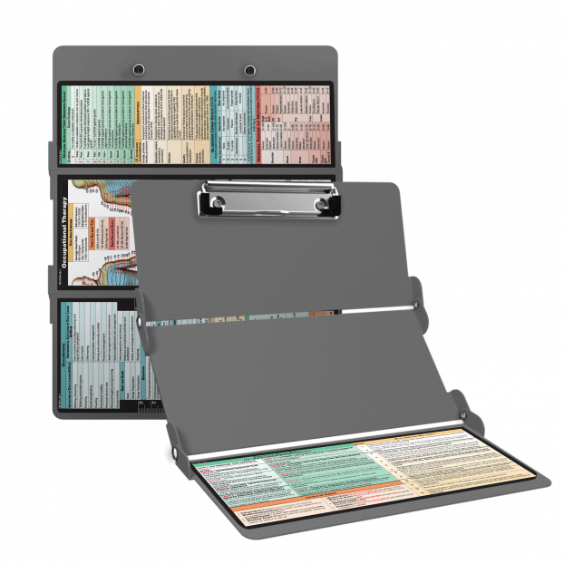 WhiteCoat Clipboard® Trifold - Silver Occupational Therapy Edition
