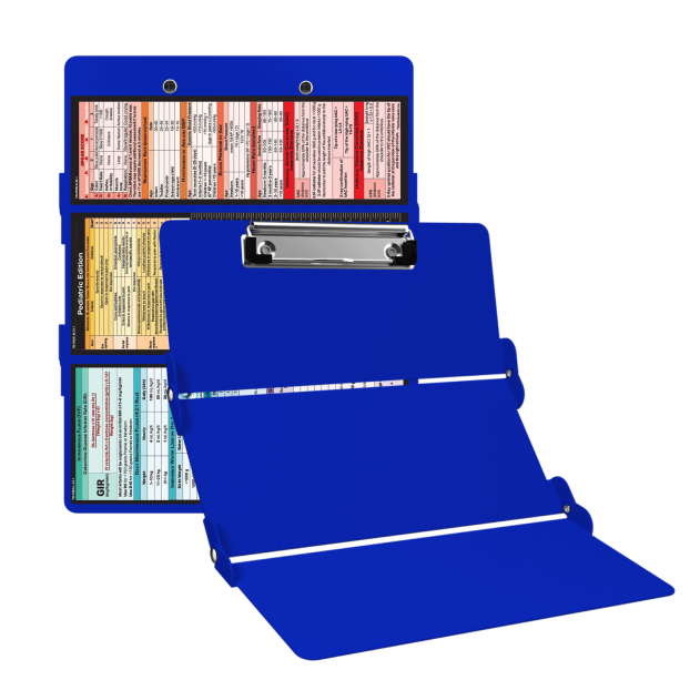 WhiteCoat Clipboard® Trifold - Blue Pediatric Infant Edition