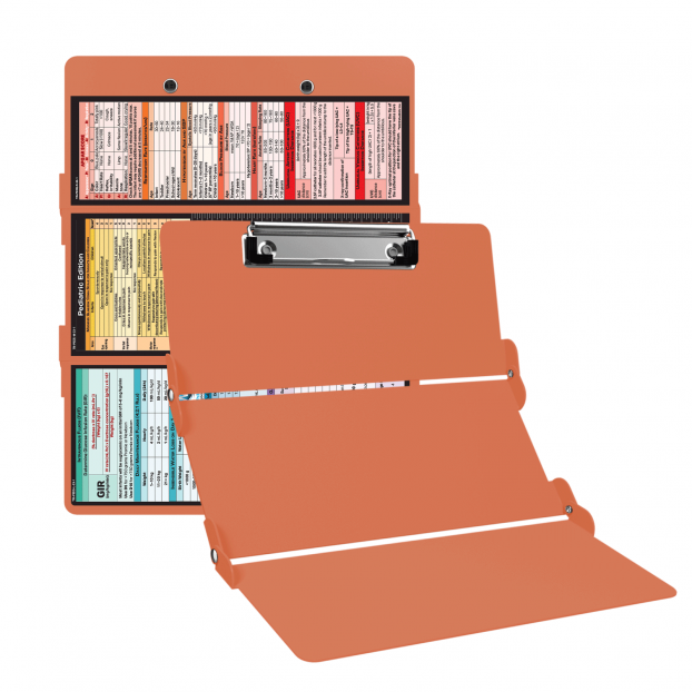 WhiteCoat Clipboard® Trifold - Coral Pediatric Infant Edition