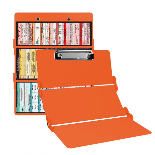 WhiteCoat Clipboard® Trifold - Orange Pediatric Infant Edition