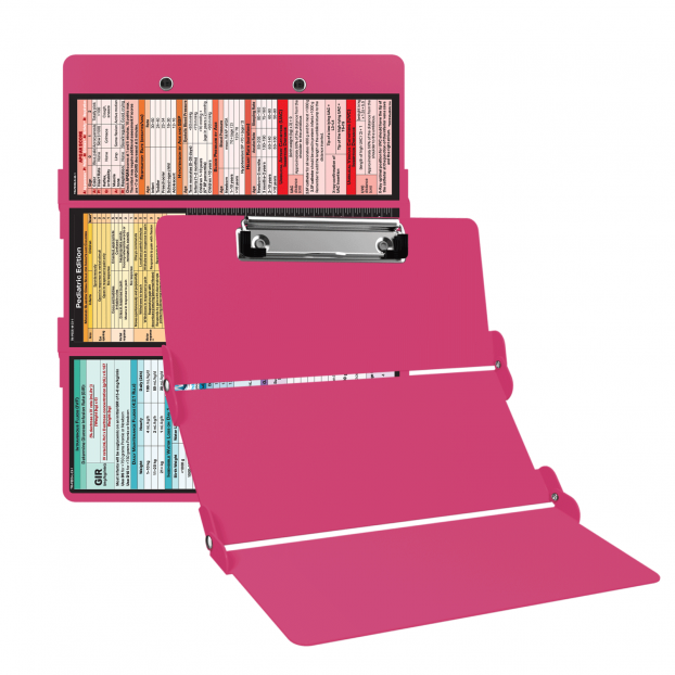 WhiteCoat Clipboard® Trifold - Pink Pediatric Infant Edition